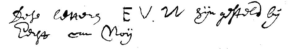 Handtekening Ernst van Noij